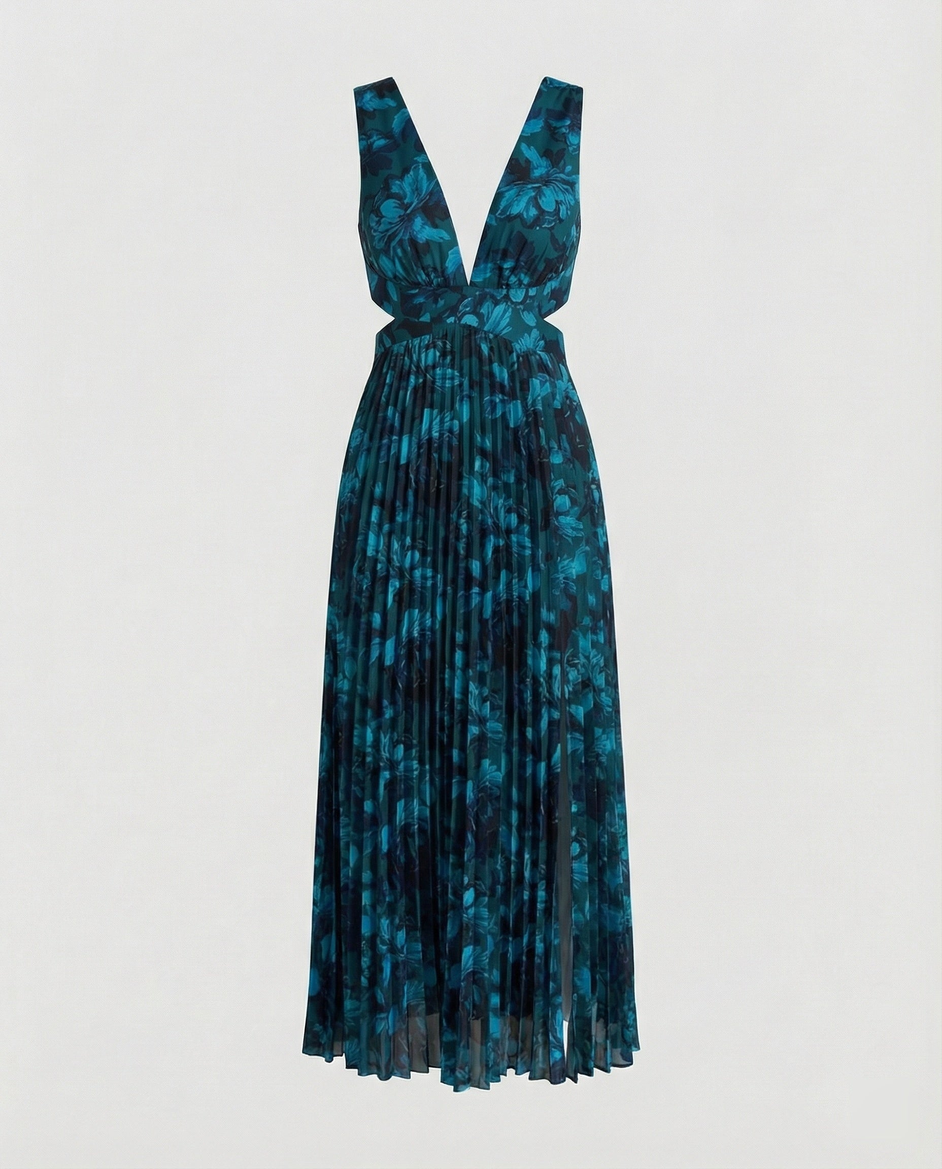 Plissiertes Maxikleid Mit Cut Outs Damen