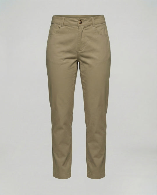 Damen Chino Stoffhose mit elastischem Bund und Seitentaschen