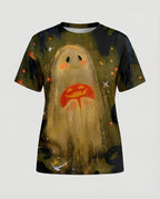Kurzarmshirt Totenkopf Print Damen