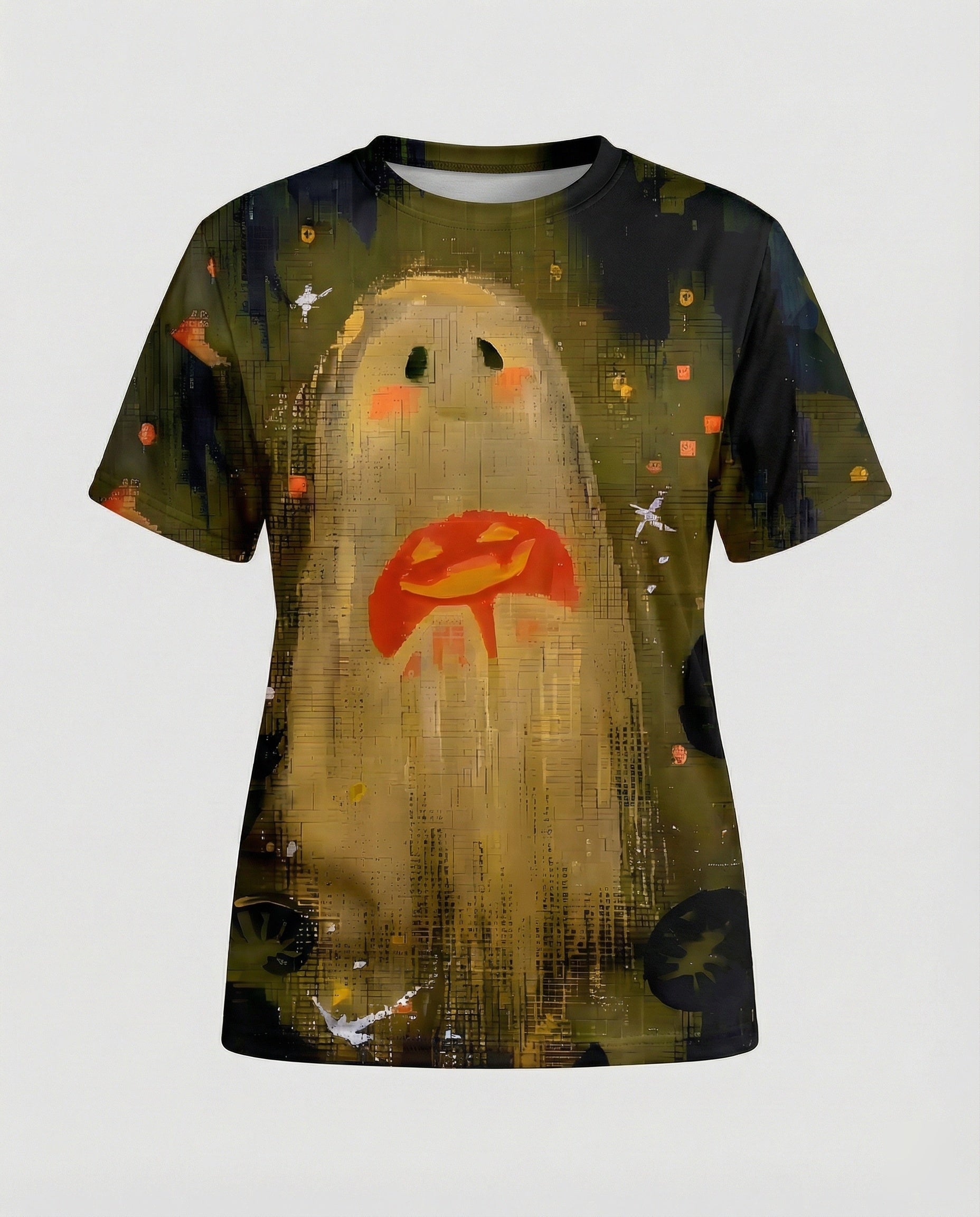 Kurzarmshirt Totenkopf Print Damen