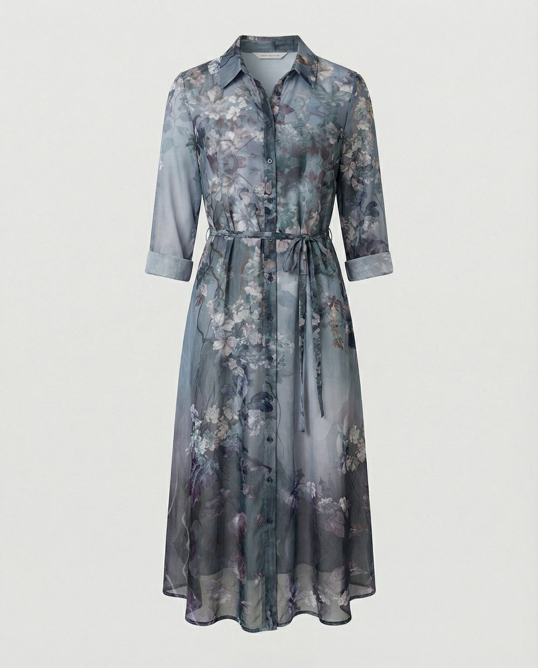 Maxikleid Damen Floral Leinenmix
