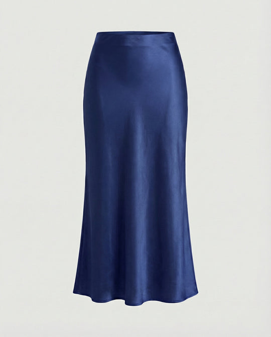 Damen Longskirt aus glattem Satin von R&B