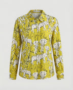 Leichte Hemdbluse Damen Aquarell Blumen