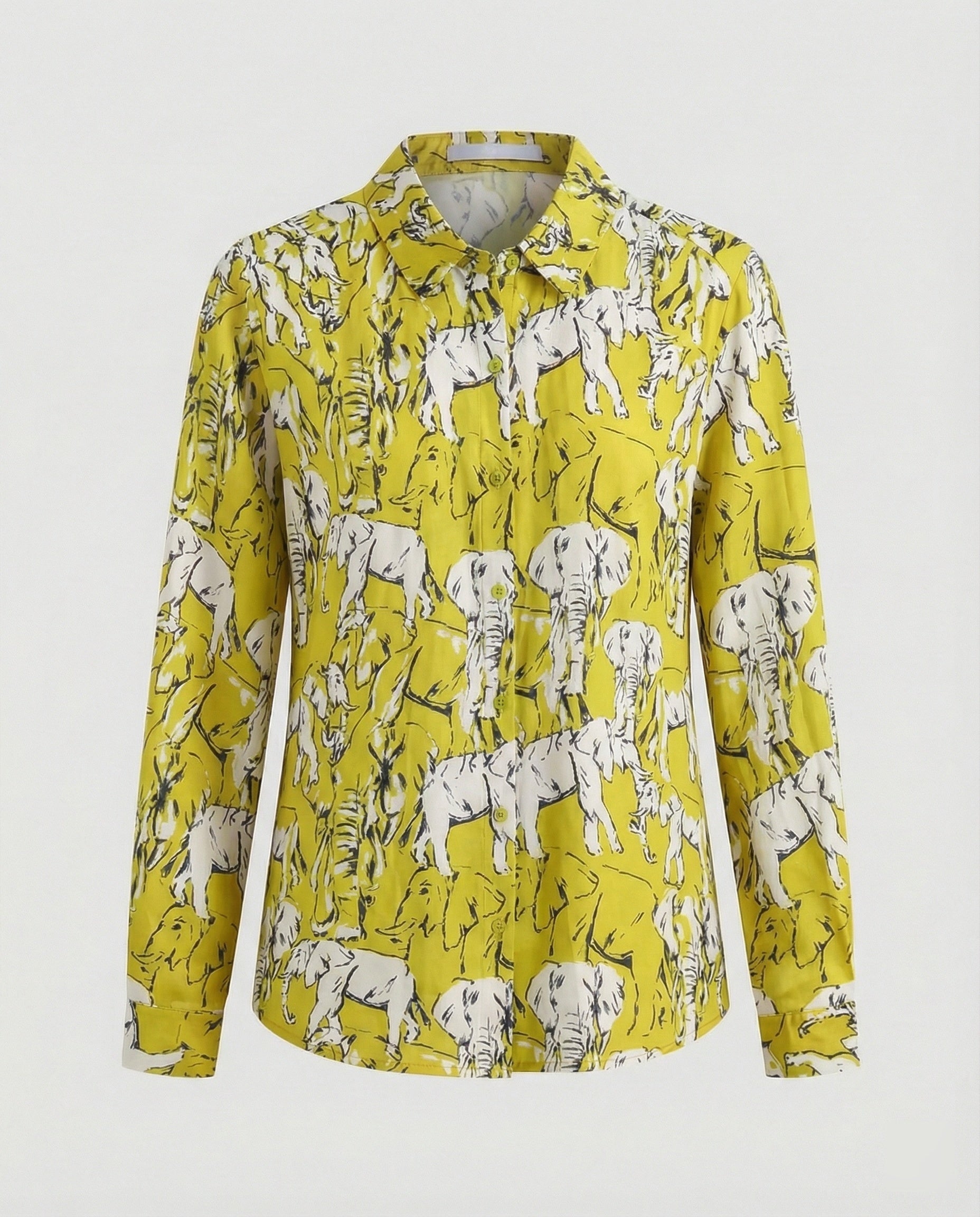 Leichte Hemdbluse Damen Aquarell Blumen