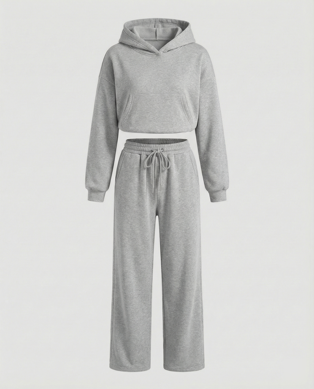 Damen Sweat-Set mit lässigem Schnitt und hohem Kragen R&B
