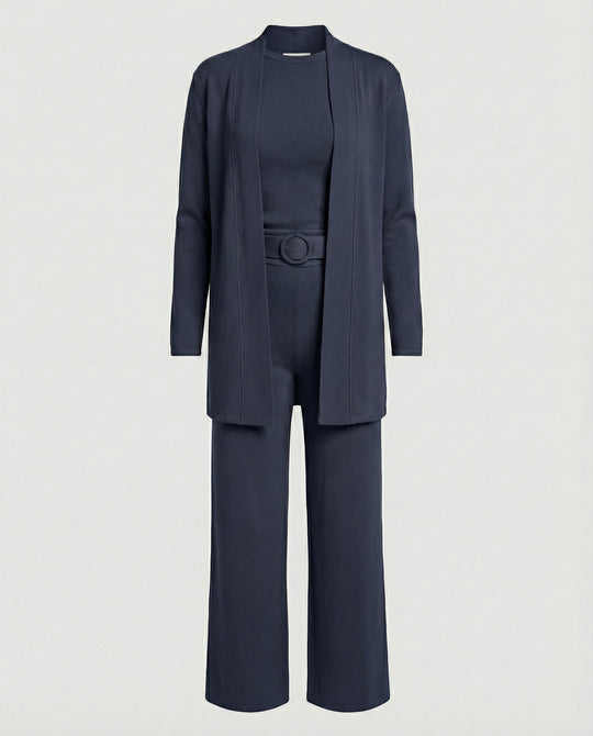 Damen Zweiteiler Set Blazer Palazzohose