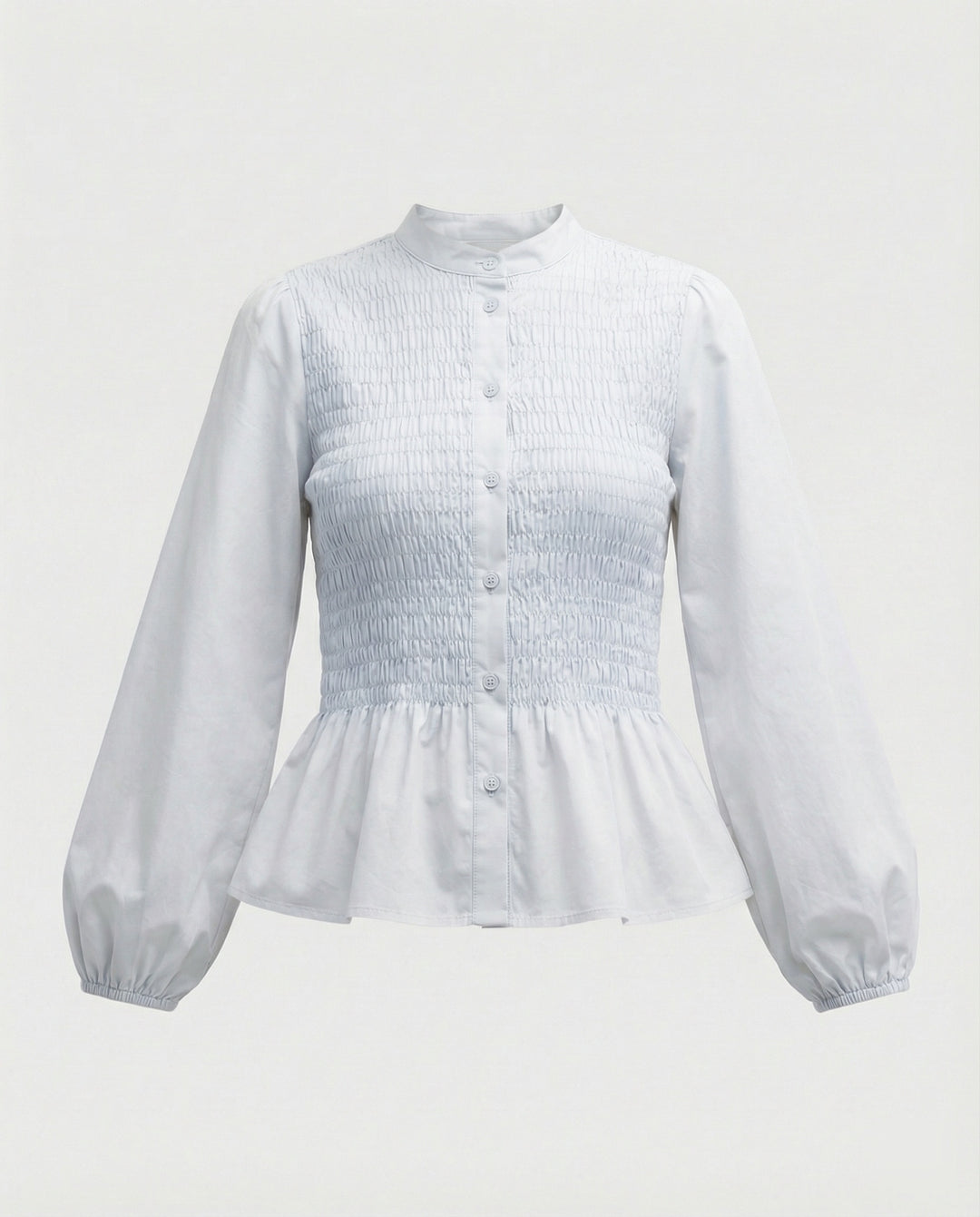 Bluse Damen Peplum Ballonärmel