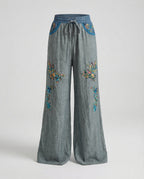 Damen Haremshose Boho Patchwork