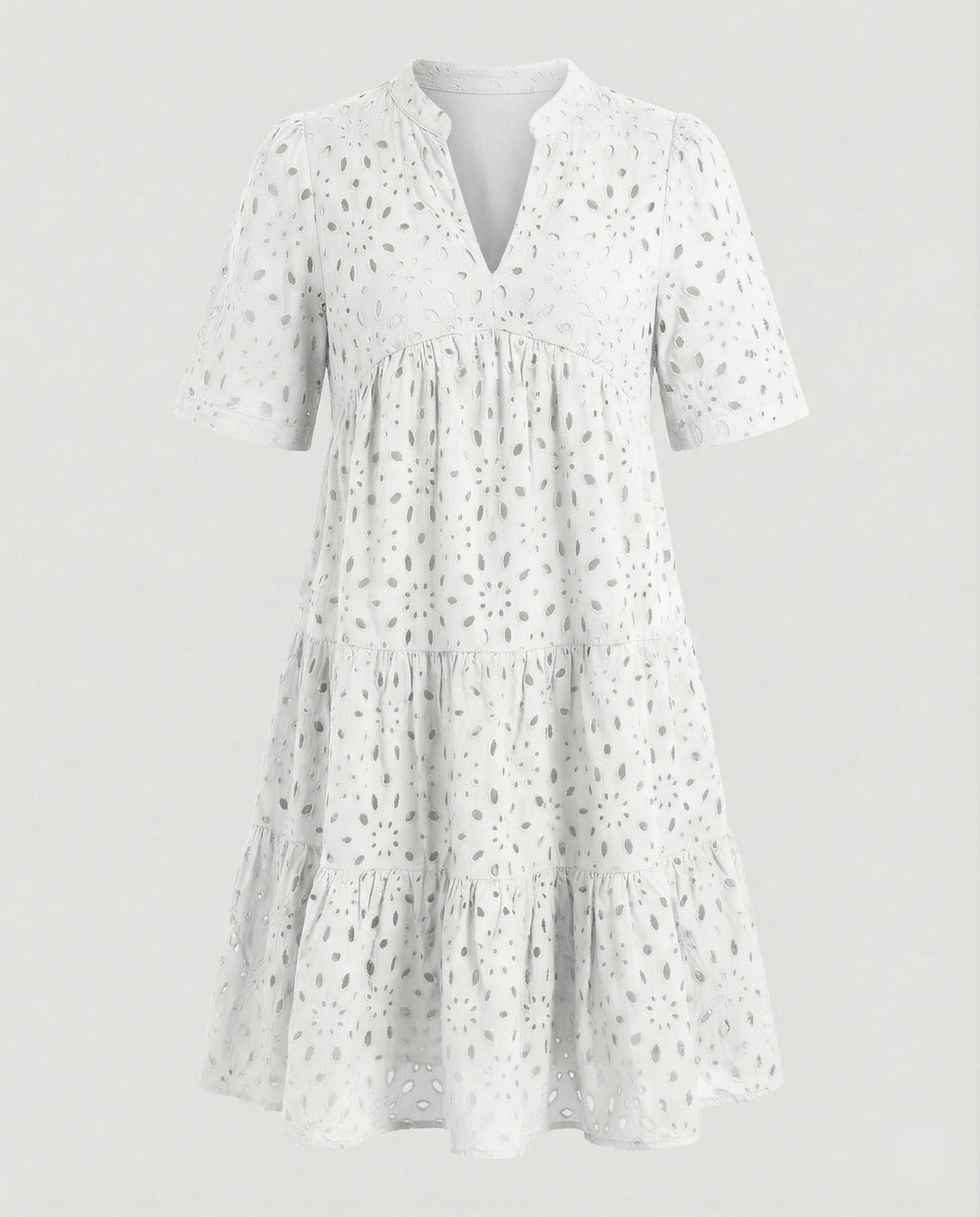 Freizeitkleid Damen mit Lochmuster