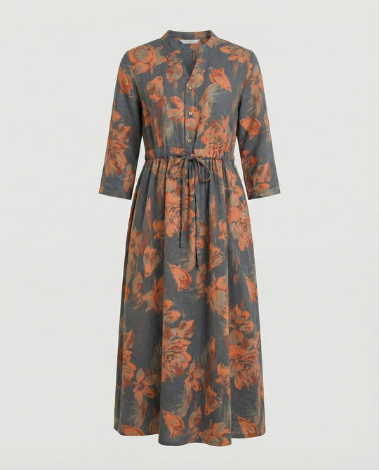 Maxikleid Damen Lässig mit Tunnelzug