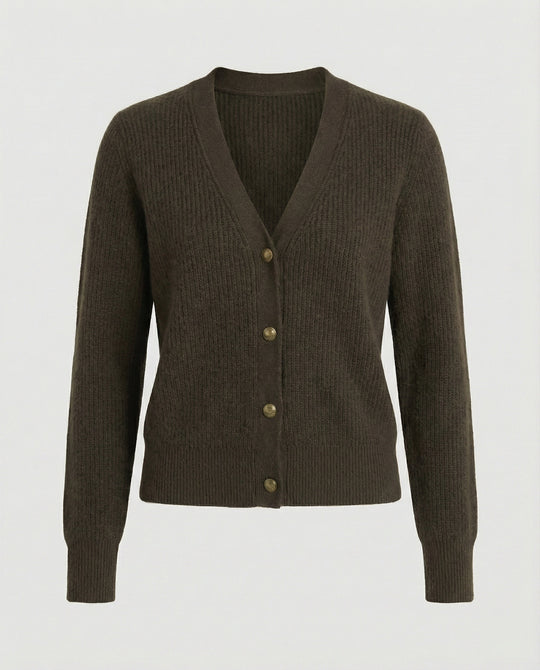 Damen Cardigan mit V-Ausschnitt und Knöpfen
