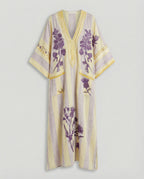 Leinen Kaftan Maxikleid Damen