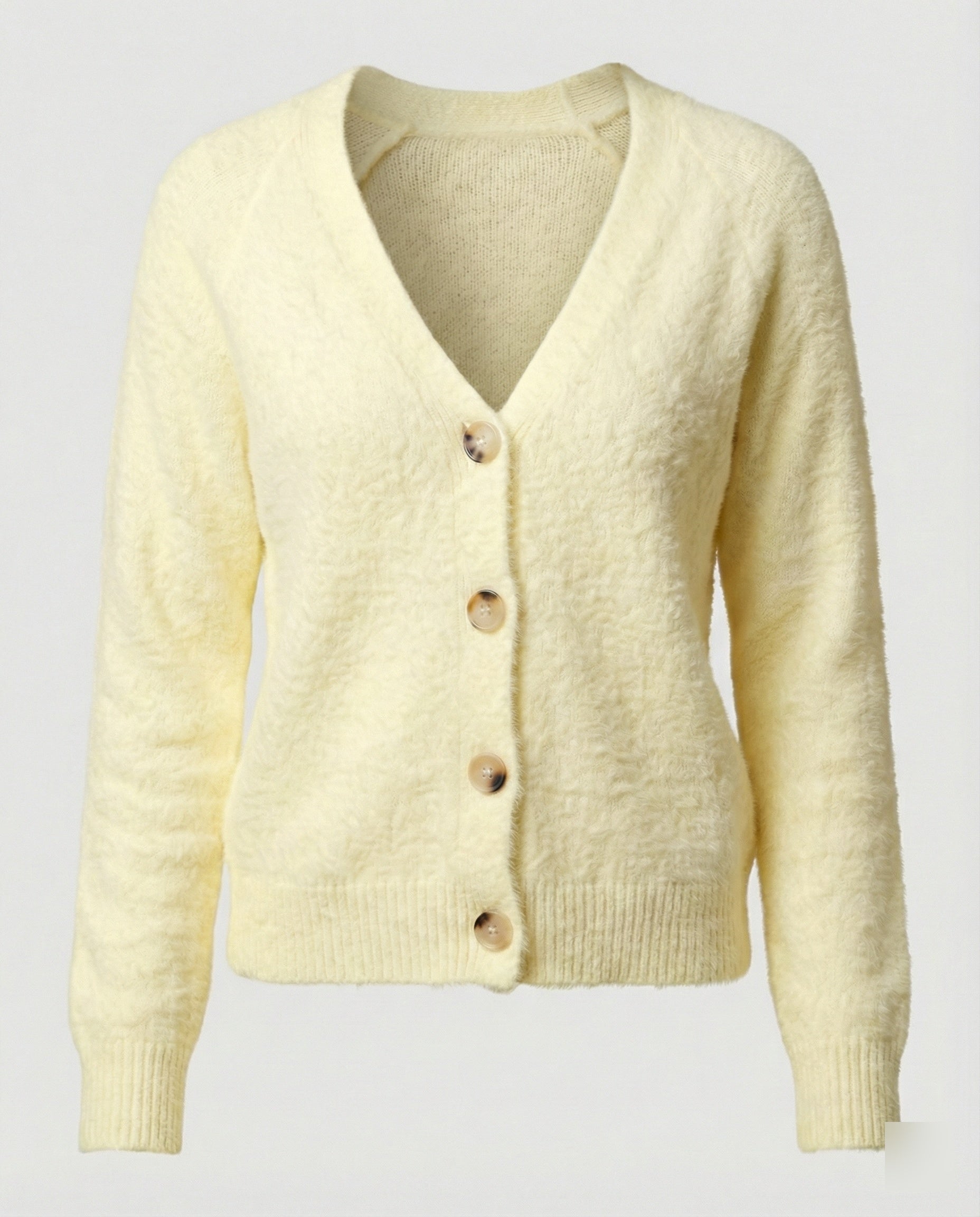 Damen Strickcardigan kuschelig mit dekorativen Knöpfen