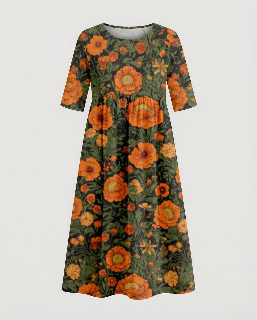Damen Maxikleid A-Linie fließend