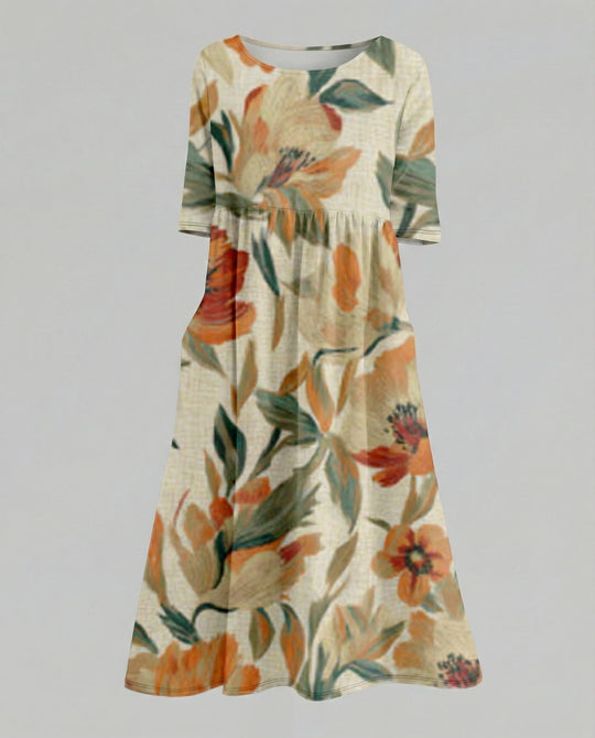 Damen Maxikleid A-Linie fließend