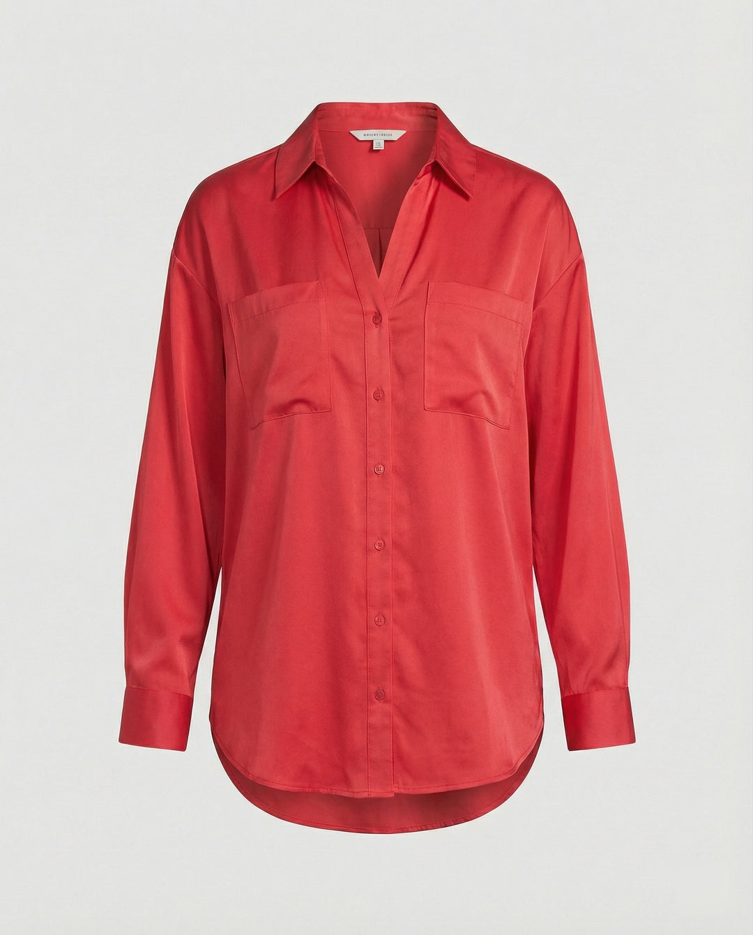 Damen Bluse Seidenoptik Oversize
