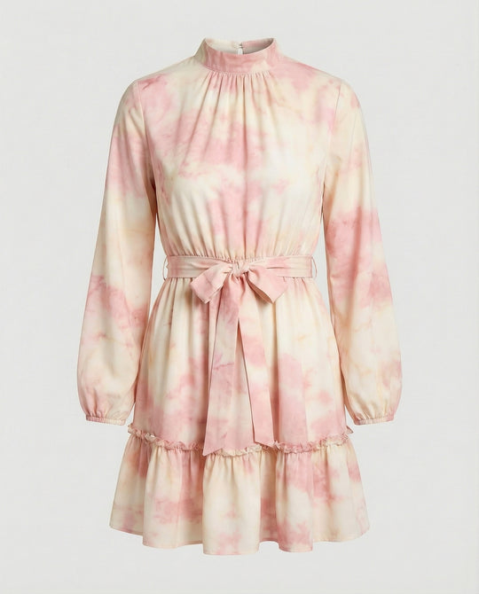 Damen Freizeitkleid Mini mit Volant
