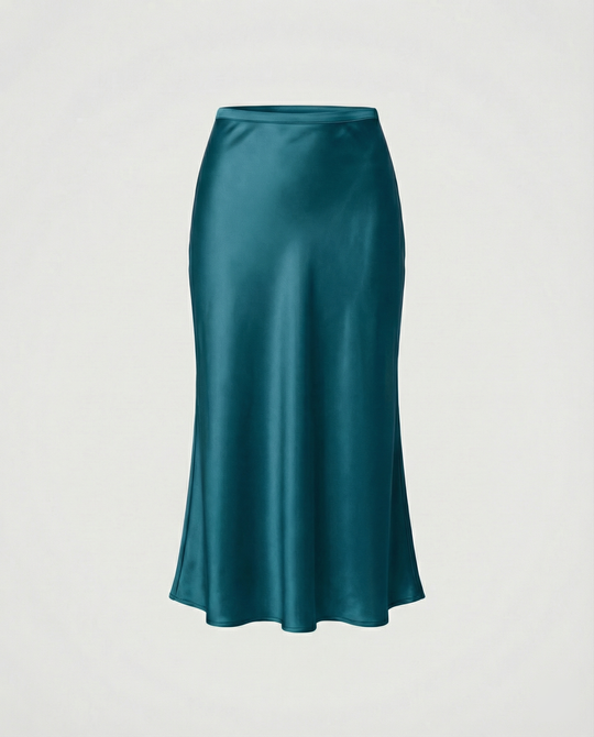 Damen eleganter Midirock mit sanftem Schnitt und hohem Bund R&B