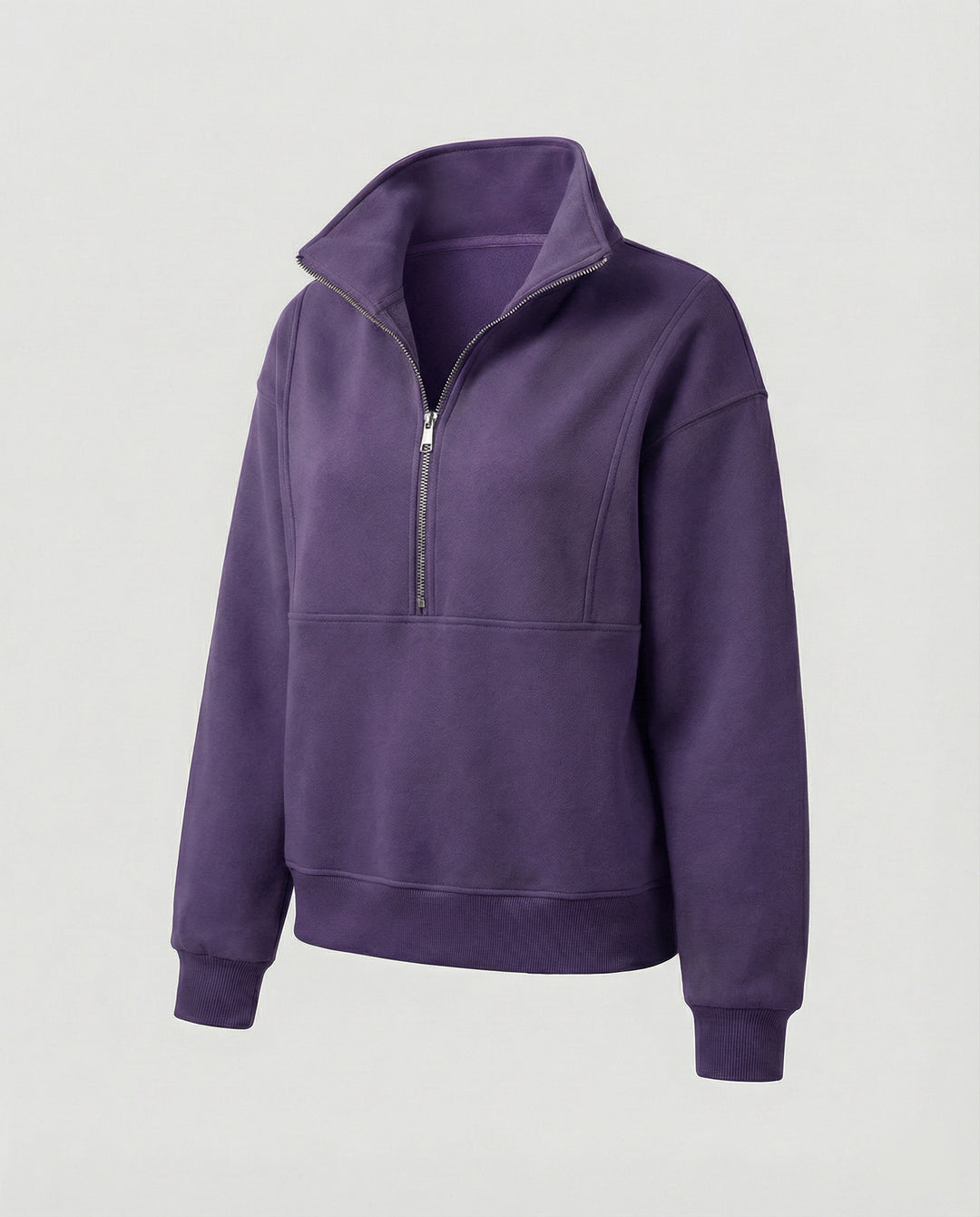 Jogginganzug Damen sportlich elegant mit Oversize-Hoodie und hohem Kragen