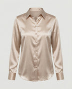 Bluse Damen Satin Seidig