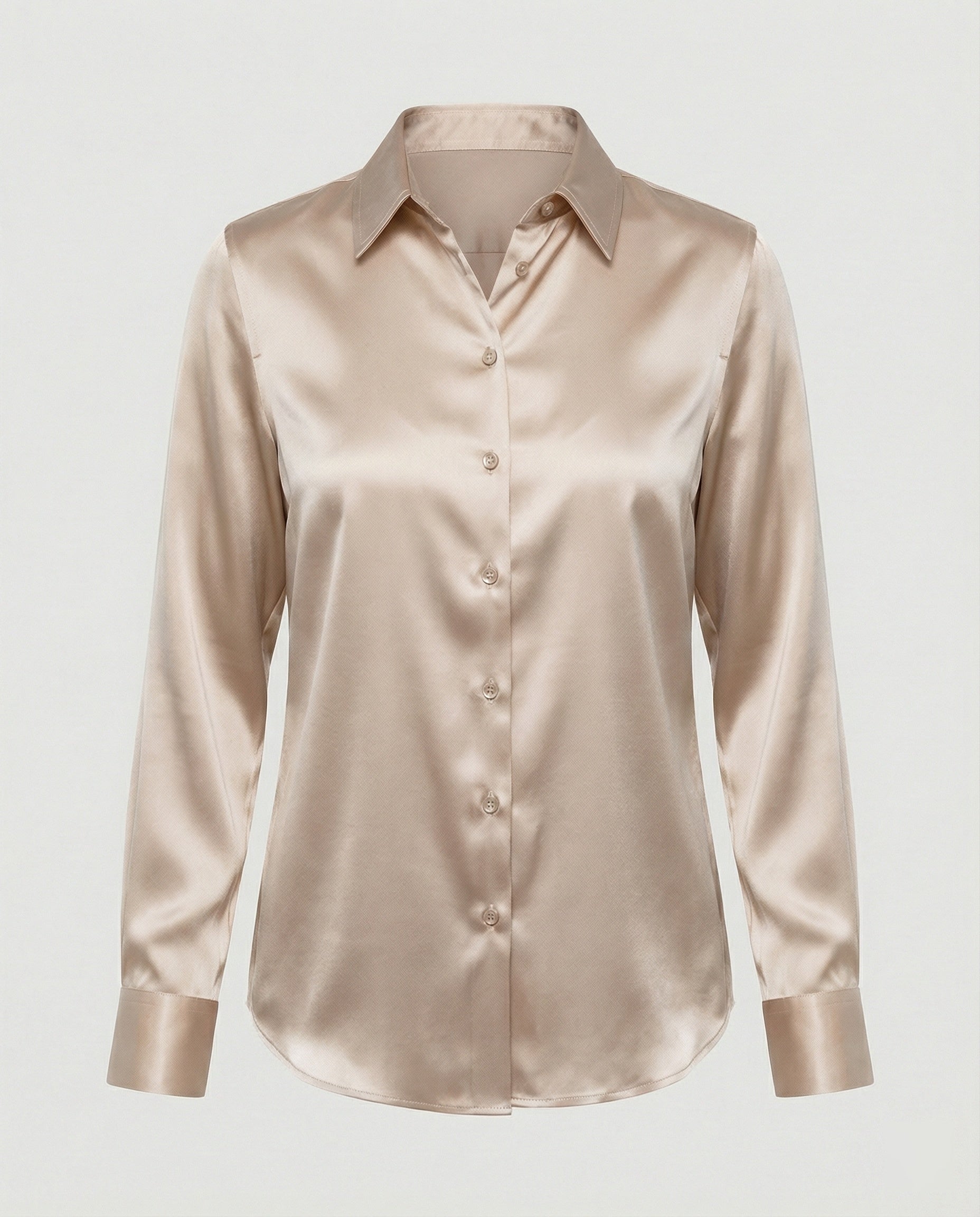 Bluse Damen Satin Seidig