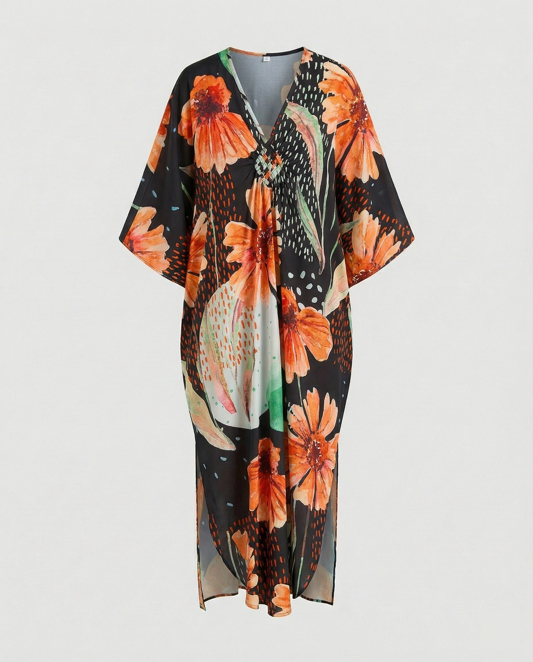 Damen Maxikleid Kaftan Sommer