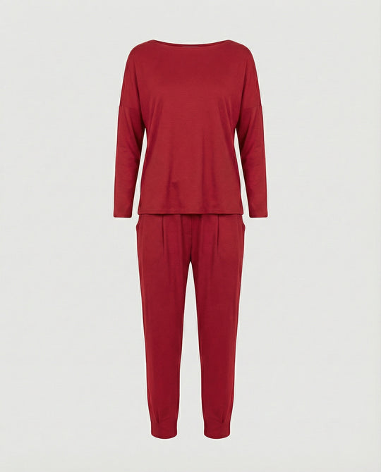 Jogginganzug Damen Lounge-Set mit weiten Ärmeln und Taschen