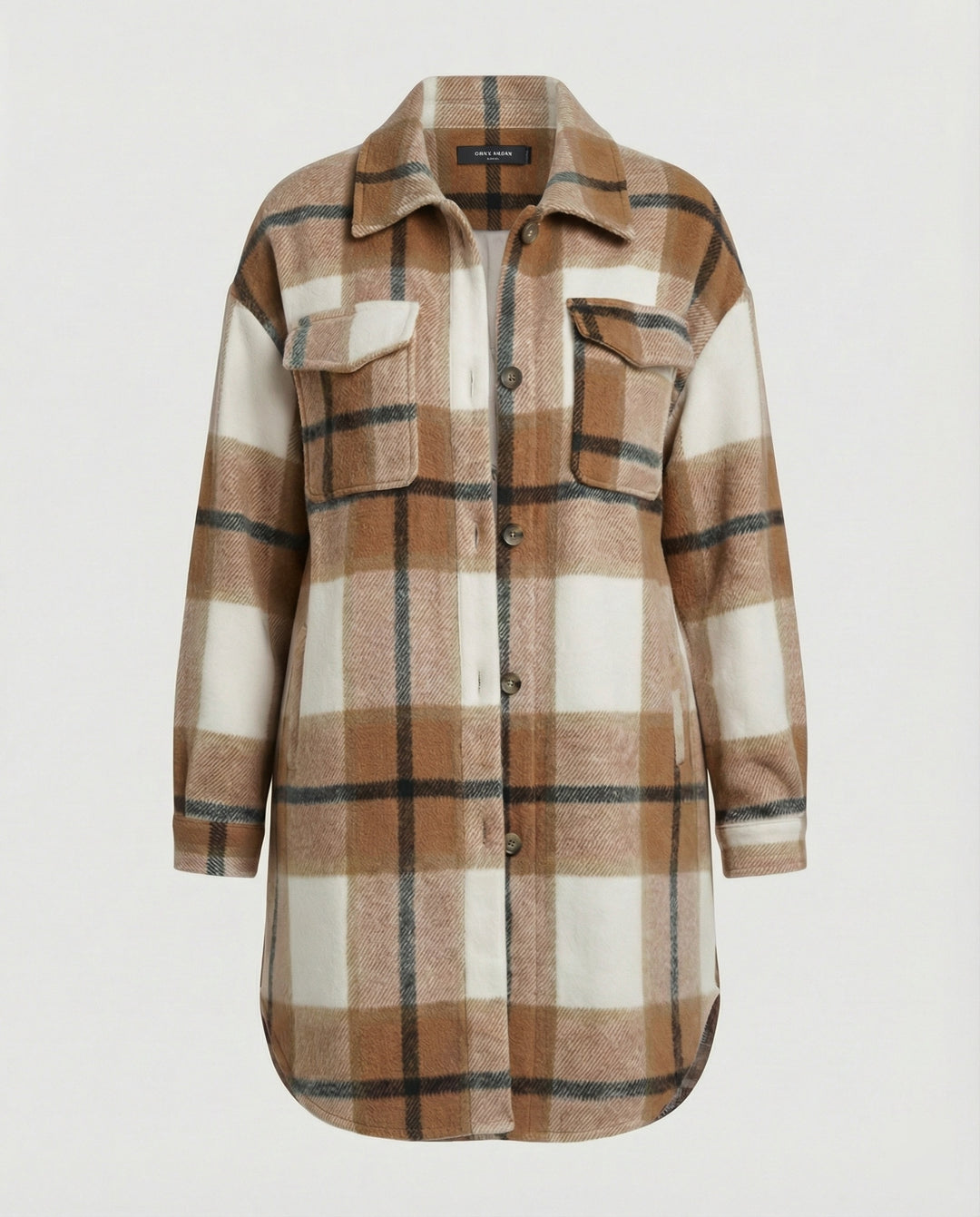 Damen Karierte Hemdjacke mit lässigem Schnitt