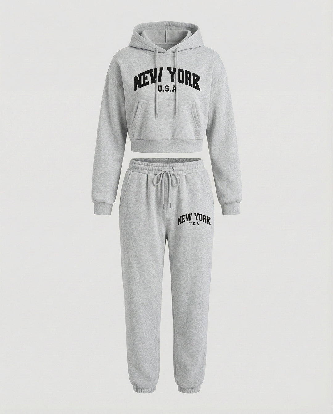 Damen Sweatshirt Set mit College Print