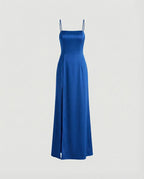 Damen Elegantes Abendkleid mit schwingendem Rock und tiefem Schlitz R&B