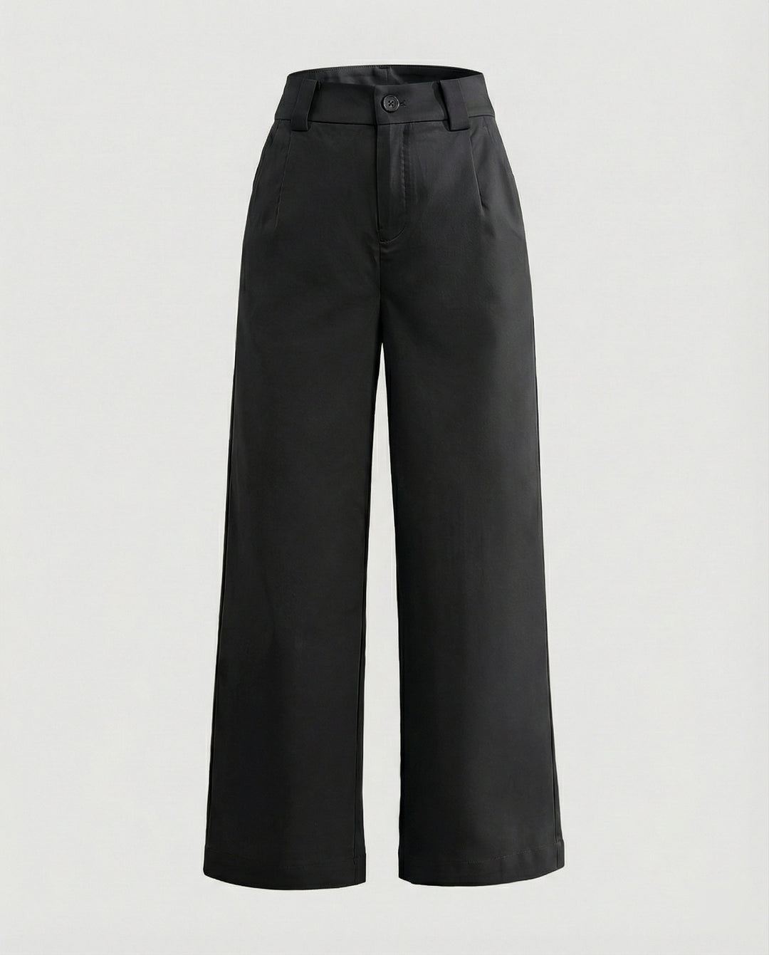 Damen Weite Hosen High Waist mit Stoffgürtel