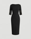 Damen Etuikleid elegant Perlen