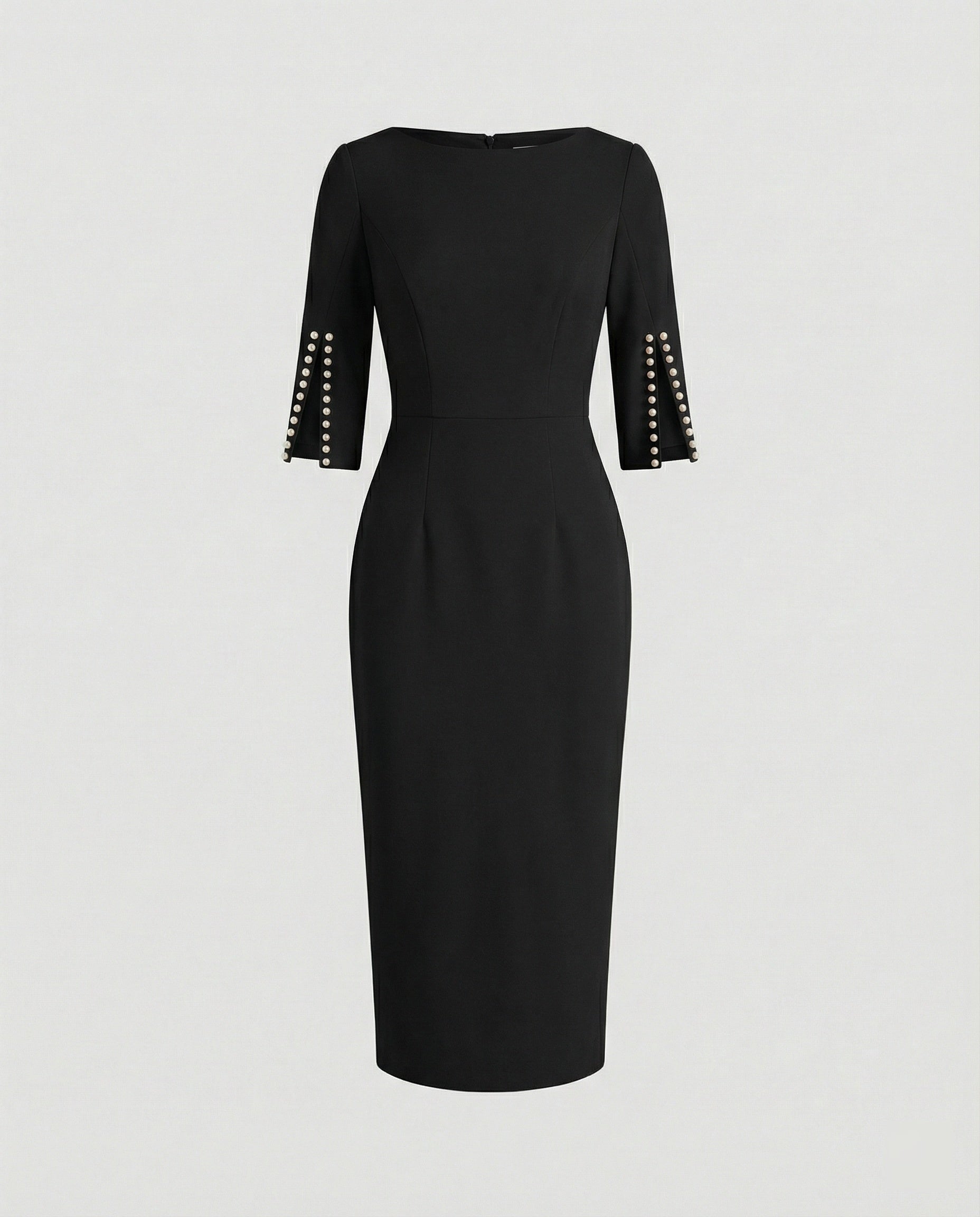 Damen Etuikleid elegant Perlen