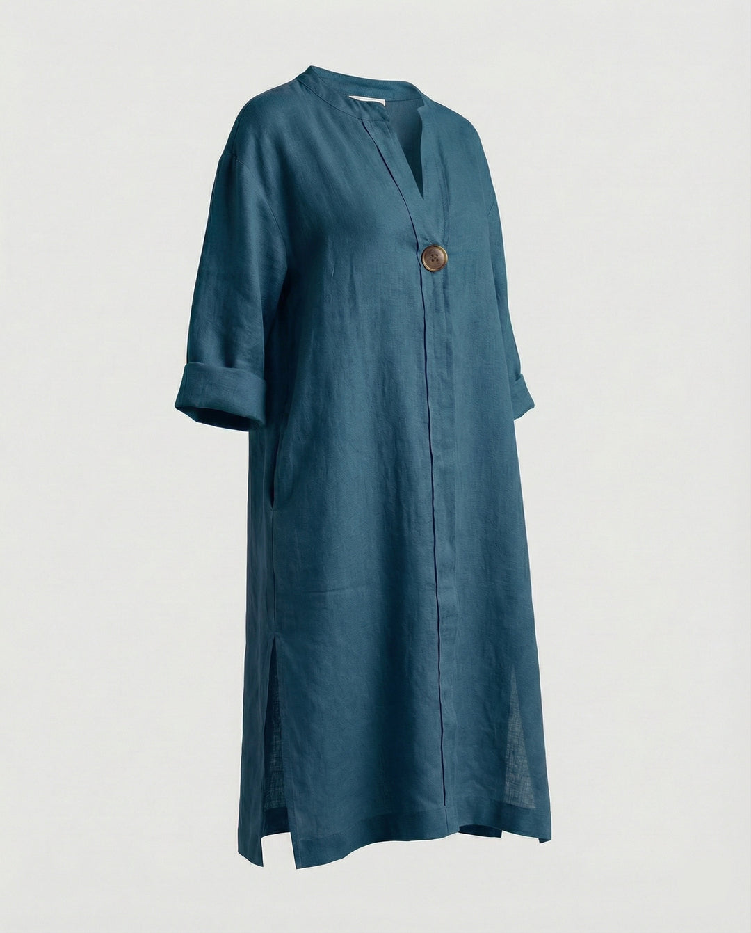 Leinen Freizeitkleid Damen Tunikakleid