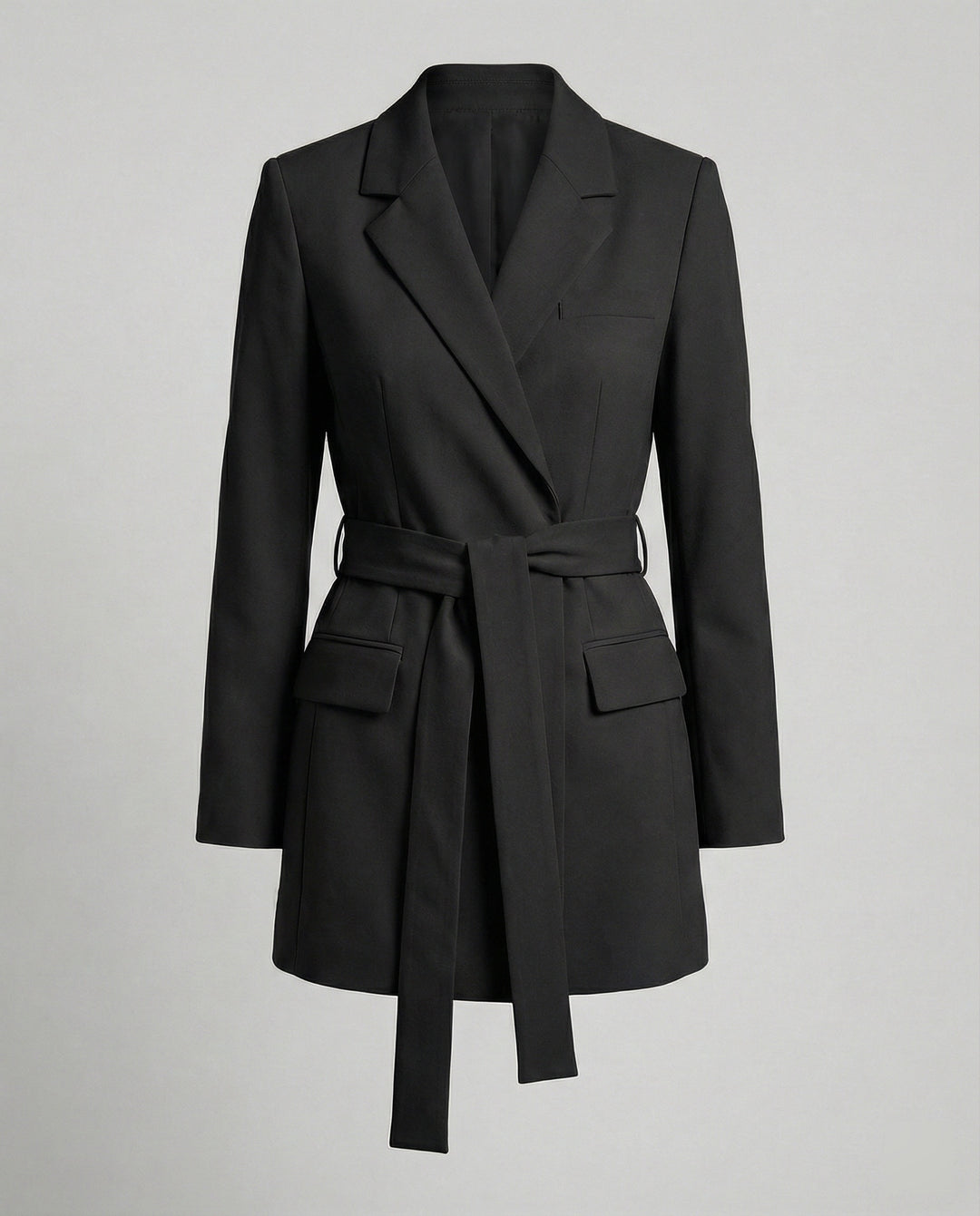 Blazer Minikleid Tailliert Mit Gürtel Damen