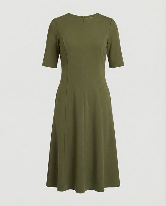 Damen Midikleid elegant Halbarm