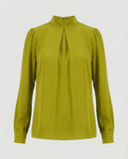 Damen elegante Bluse mit Stehkragen R&B