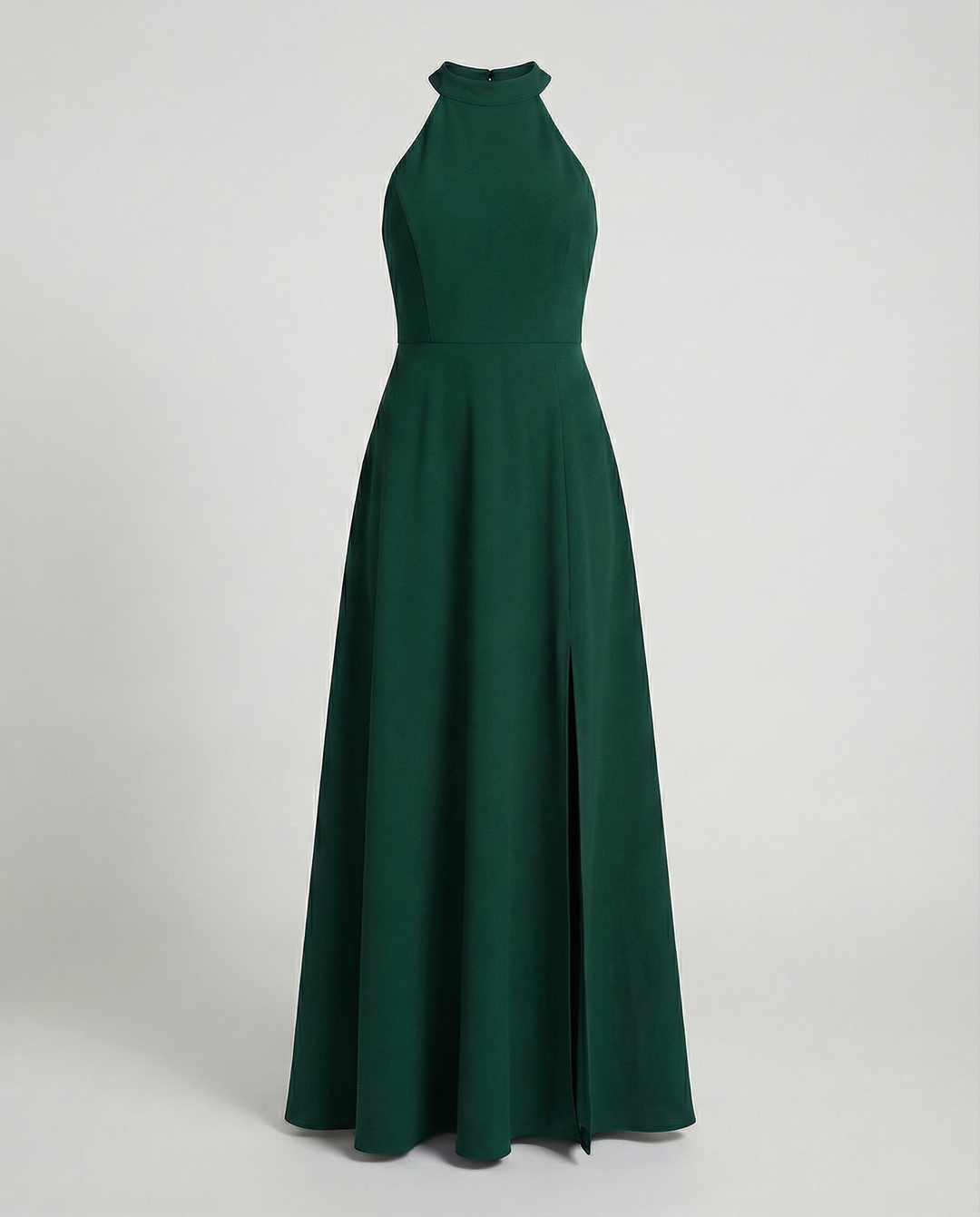 Damen Elegantes Maxikleid mit Seitenschlitzen und hochgeschlossenem Ausschnitt R&B