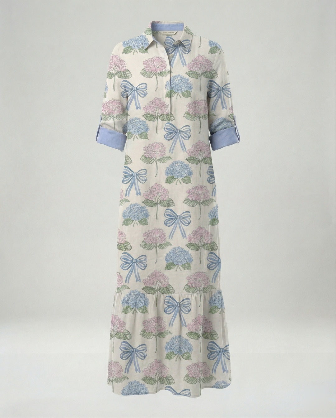 Damen Hemdblusenkleid mit Volant