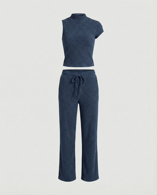 Damen Off-Shoulder Jumpsuit mit elastischem Bund und lässigem Schnitt R&B