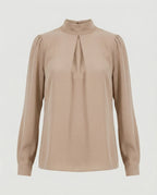 Damen elegante Bluse mit Stehkragen R&B