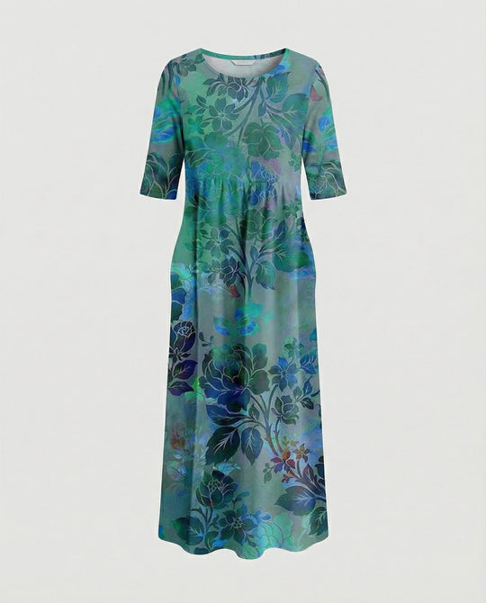 Damen Maxikleid mit Taschen luftig