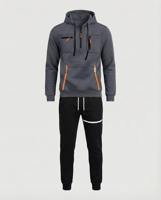 Herren sportliches Hoodie- und Jogginghosen-Set R&B