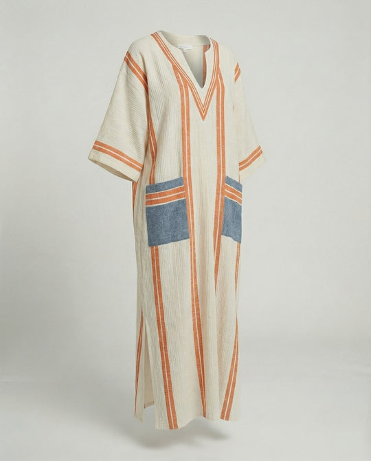 Leinen Kaftan Maxikleid Damen