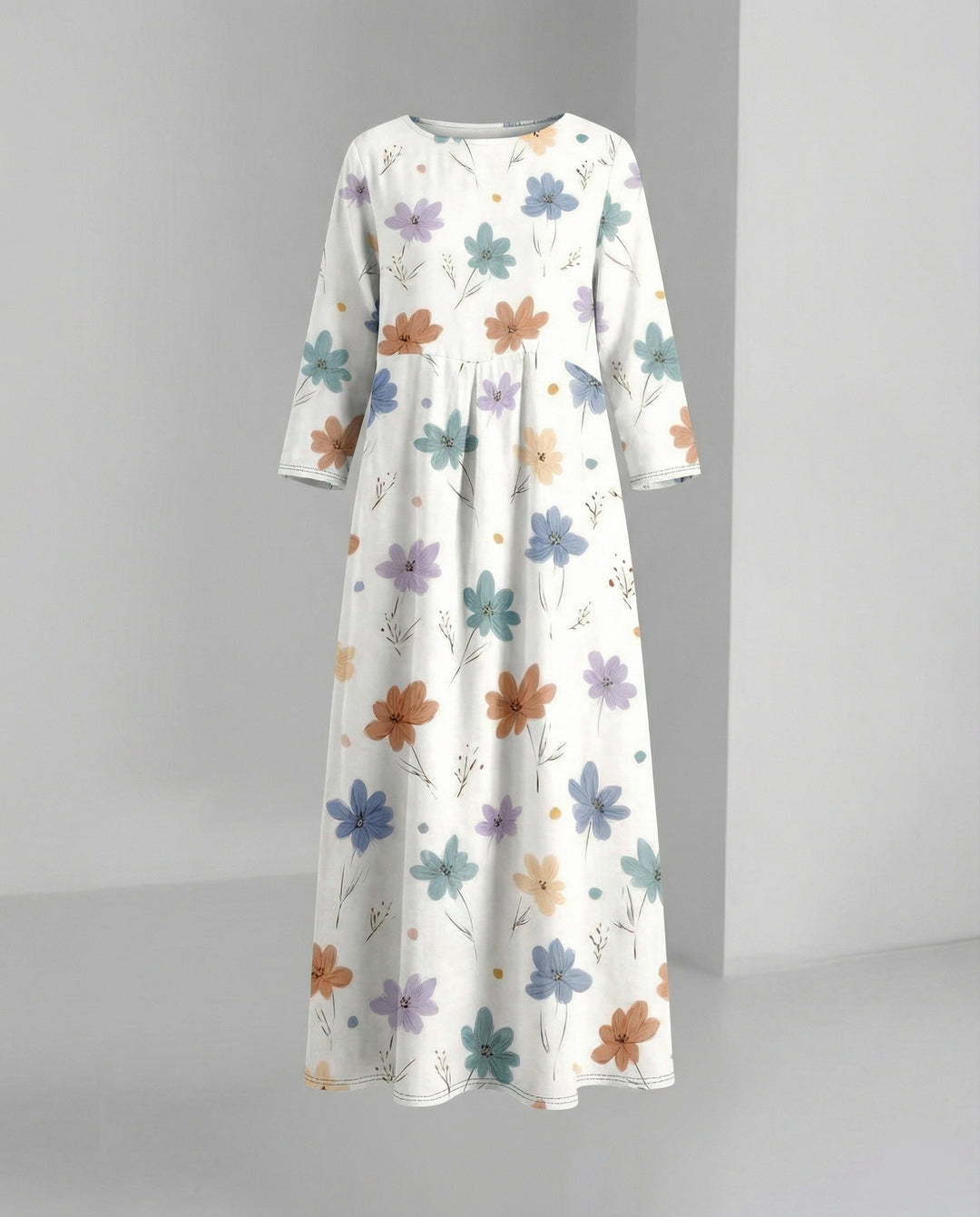 Damen Maxikleid floral mit Taschen