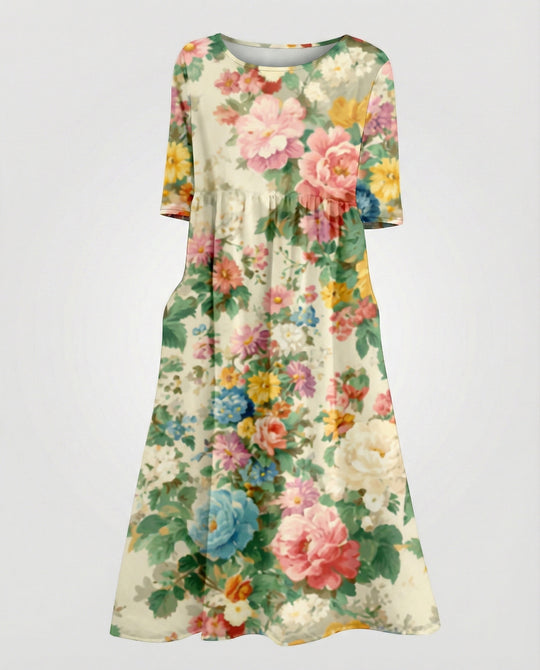 Damen Maxikleid A-Linie fließend