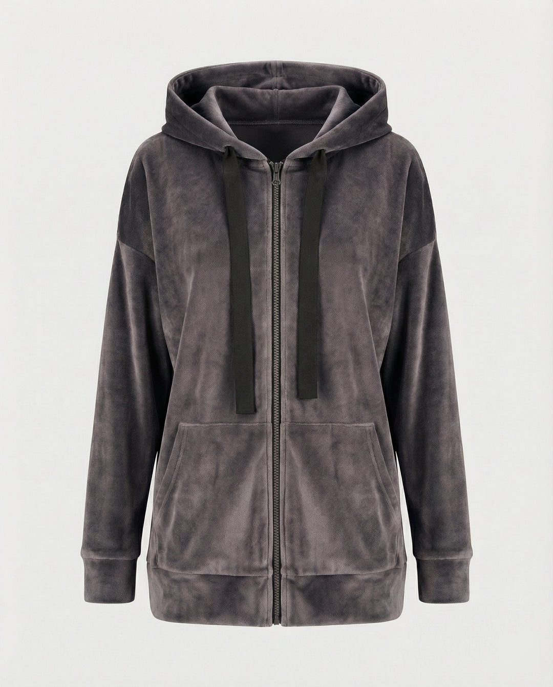 Freizeitkleidung Damen Velours Kapuzenjacke