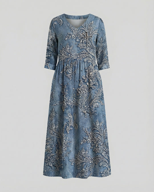 A-Linie Maxikleid Damen Mit Taschen