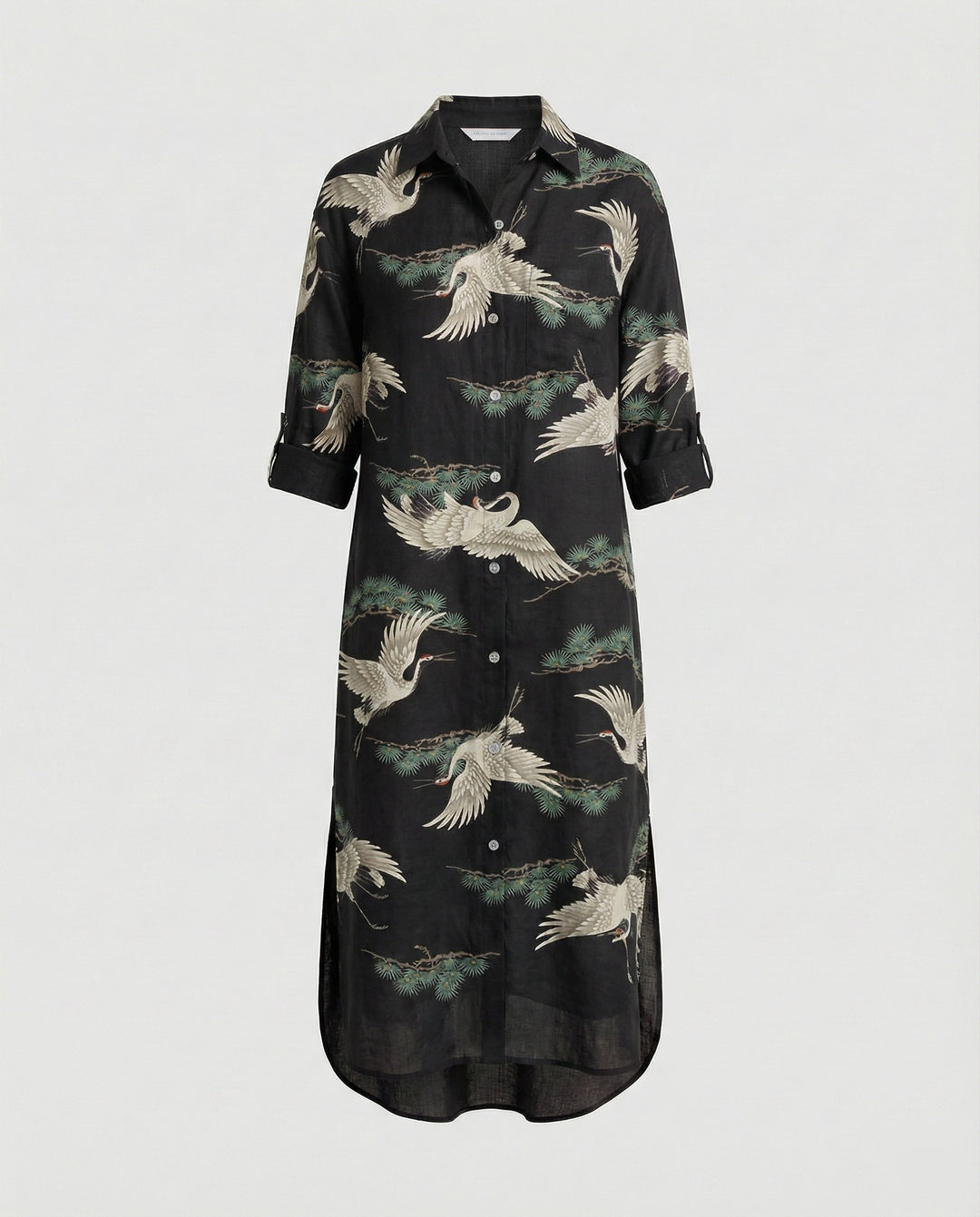 Damen Kaftan Kleid lang Seidenoptik