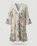 Damen Minikleid A-Linie floral